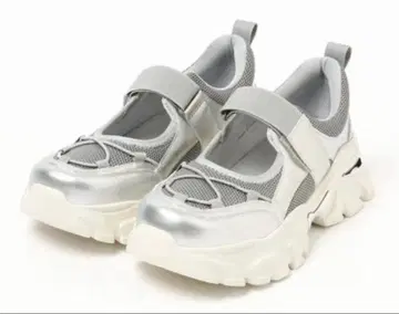 니코앤드 오리지널 절개 밑창 벨트 스니커즈 L 사이즈 실버