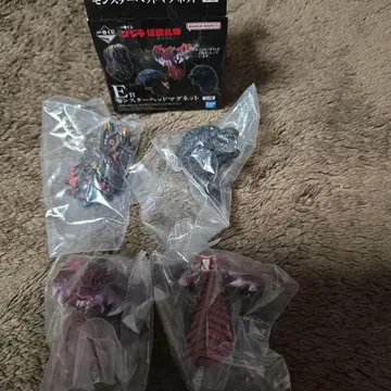 제일복권 고질라 E상 몬스터 헤드 마그넷 4개