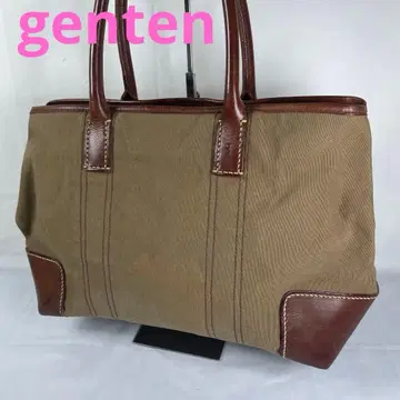 genten 겐텐 미모사 토트백 가죽 캔버스 A4