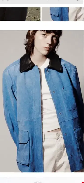 ZARA 오버 사이즈 천연 가죽 자켓