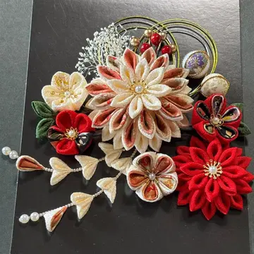 츠마미자이쿠 머리 장식 성인식 시치고산 결혼식 졸업식 후리소데 #520