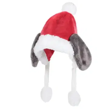 스누피 산타 모자 기믹 포함 봉제 인형 햇 산타 모자