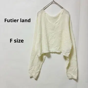 Futier land 모헤어 터치 시어 니트탑 F 화이트 숏