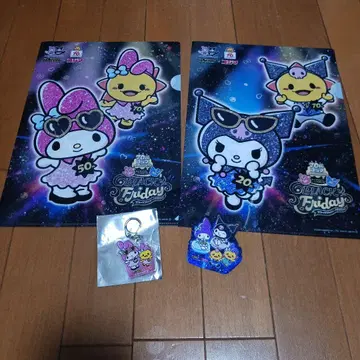 코지마 마이멜로디 쿠로미 클리어 파일 스티커 아크릴 키링