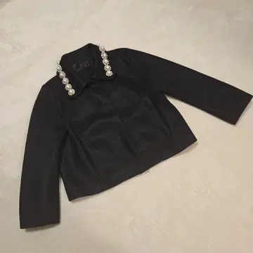 [ 새상품급 ] 펄 장식 블랙 자켓 사이즈 13