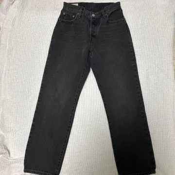 리바이스 블랙 스트레이트 데님 하이웨스트