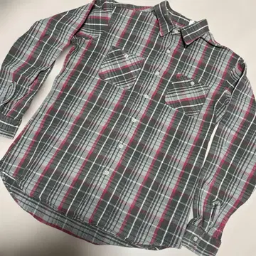 Used CAMCO 헤비 플란넬 셔츠 XL 그레이 스트라이프 구제 의류