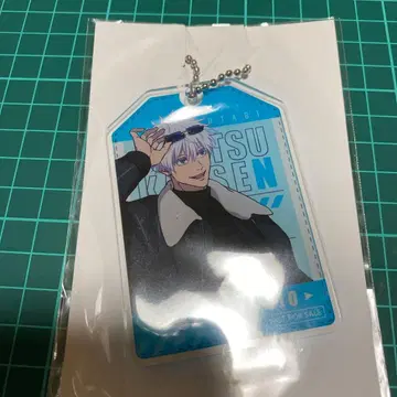 주술회전 쥬쥬 여행 미니게임 B상 러기지 택풍 아크릴 키링 고죠 사토루