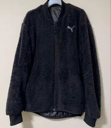 PUMA 푸마 복슬복슬 리버서블 플리스 자켓 블랙 L