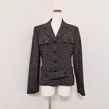 미쉘클랑 트위드 자켓 울 싱글 (38) 그레이 계열