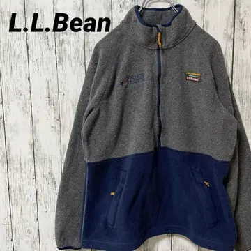 C2689 L.L.Bean 플리스 자켓 하이넥 그레이 네이비