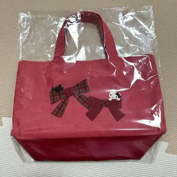 미사용 새상품 파밀리아 손자수 데님백 레드 밴드 포함