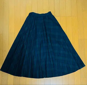 SHIPS 타탄 체크 아코디언 플리츠 스커트