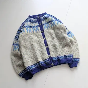 노르웨이 로리안 니트 가디건 블루 스카이블루 노카라 SA1