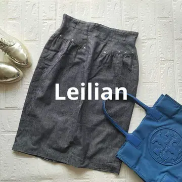 [ Leilian ] [ 레리안 ] 데님 스커트 스타 스터드 부착 스커트