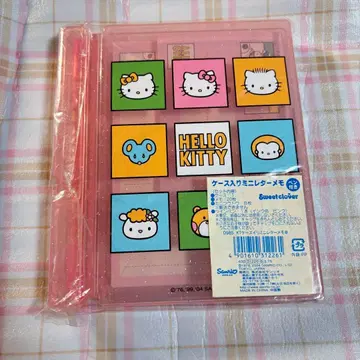헤이세이 레트로 헬로키티 케이스 포함 미니 레터 세트와 펜