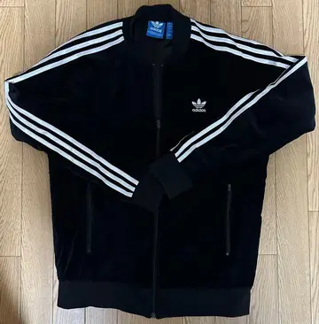 adidas 벨로아 자켓 블랙 S/M