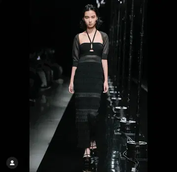 fetico 블랙 타이트핏 원피스