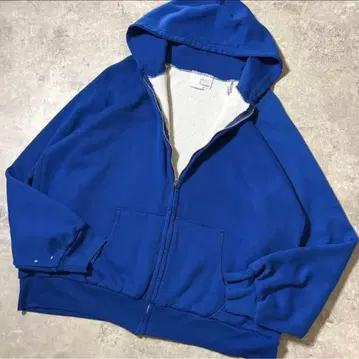 80s 안감 써멀 풀 집업 후드티 무지 솔리드 USA제 래글런