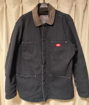 90s 디키즈 초아 코트 커버올 블랙