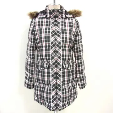 컨디션 최상 에디 바우어 프리미엄 구스 다운 코트 체크 올 패턴 M