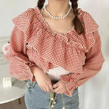 프릴 크로스 블라우스 [ ZOZOTOWN 한정판 아이템 ]