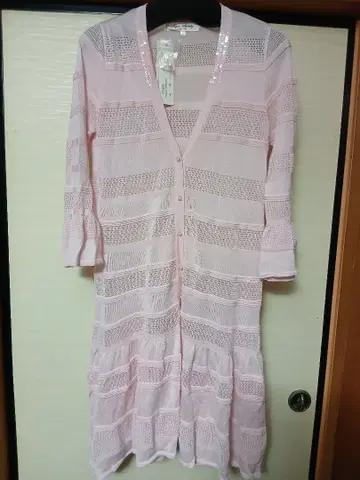 슈퍼 뷰티 핑크 롱 가디건 [ 네고 불가 ]