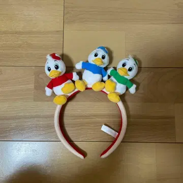 도널드 덕 봉제 인형 머리띠