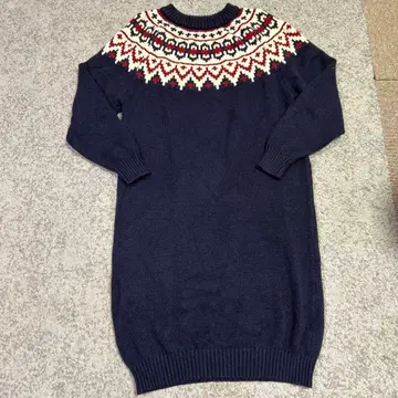 THE SHOP TK 노르딕 무늬 니트 원피스 L