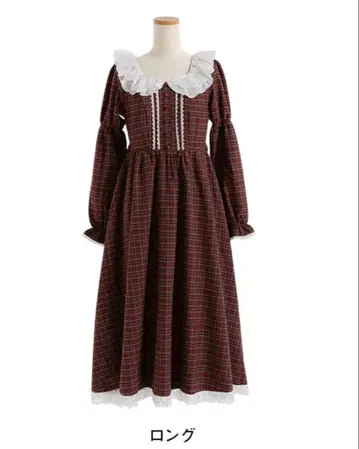 유메텐보 DearMyLove 디어마이러브 클래시컬 체크 원피스