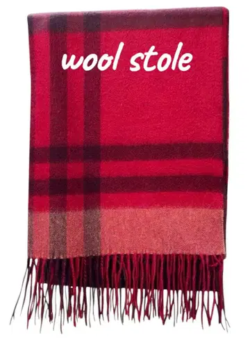 푹신푹신 ZARUD 울 100% 새상품 성숙한 와인 계열 빅 패턴 체크