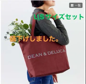 DEAN & DELUCA 비 레드 LS 사이즈 2종 세트, 에코백