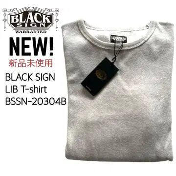 [ 미사용 샘플 ] 블랙사인 무지 리브 9부 소매 T셔츠 오트밀