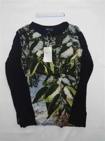 에네스베 프린트 긴팔 티셔츠 블랙 계열 사이즈 1