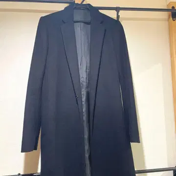 미키 미아리 롱 코트 블랙