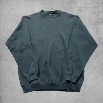 90s 무지 맨투맨 페이드 블랙 속기모 노멀코어 XL 블랭크