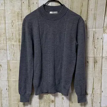 새상품 palln 파인 메리노울 하이넥 니트 S 그레이