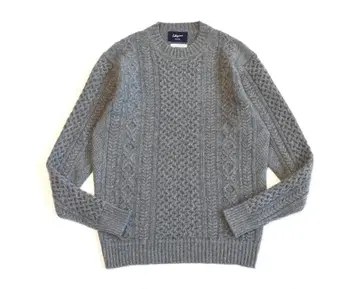 캐시미어 100% 에디피스 아란 케이블 짜임 니트 스웨터 46