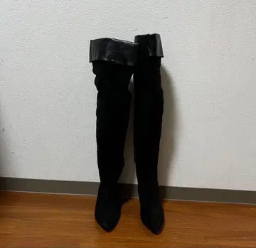 블랙 니하이 부츠 롱 부츠 블랙 부츠 로리즈팜