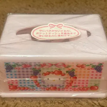 [새상품] 산리오 후르츠 키티 초레어 포켓 티슈 케이스 헤이세이 레트로