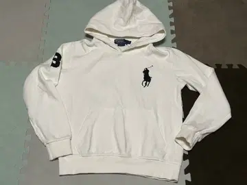POLO 랄프 로렌 화이트 후드티 빅 포니