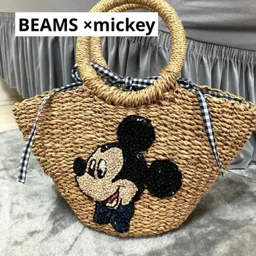 [레어] BEAMS BOY 빔즈 보이 미키 바스켓백 자수 바스켓