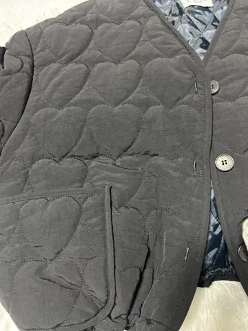 LAKE 하트 퀼팅 자켓 숏 기장 두꺼운