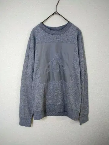 아디다스 맨투맨 여성용 M~L 그레이 색상 오버 사이즈 면 프린트