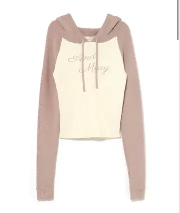 andmary 레터 메리 로고 탑 핑크