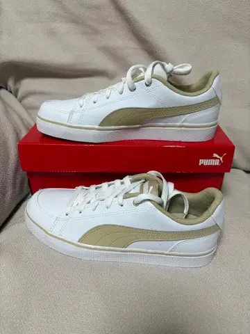 PUMA 소프트폼+ 스니커즈 화이트/베이지 박스 포함