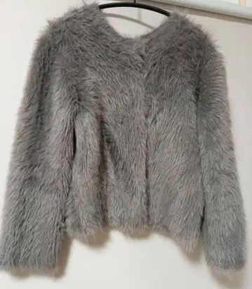 PLST 퍼 가디건 긴팔