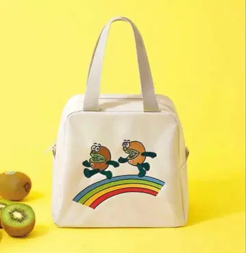 미사용 새상품 ] 제스프리 키위 브라더스 보냉 런치백 레타스크럽 부록