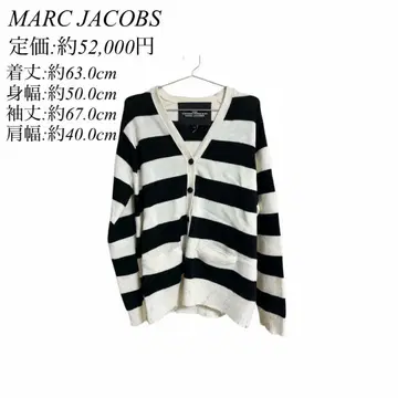 마크 제이콥스 그런지 니트 가디건 울 Y2K 보더
