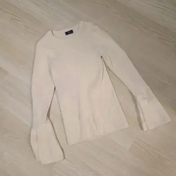 [ 새상품급 ] SHIPS 아이보리 리브 긴팔 상의